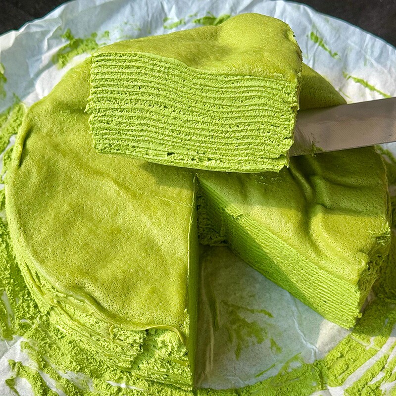 【新鲜奶油】抹茶千层奶油酱多多手作甜品代餐零食下午茶生日蛋糕图片
