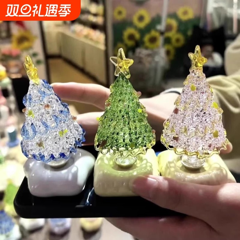 景德镇转转圣诞树玻璃琉璃旋转