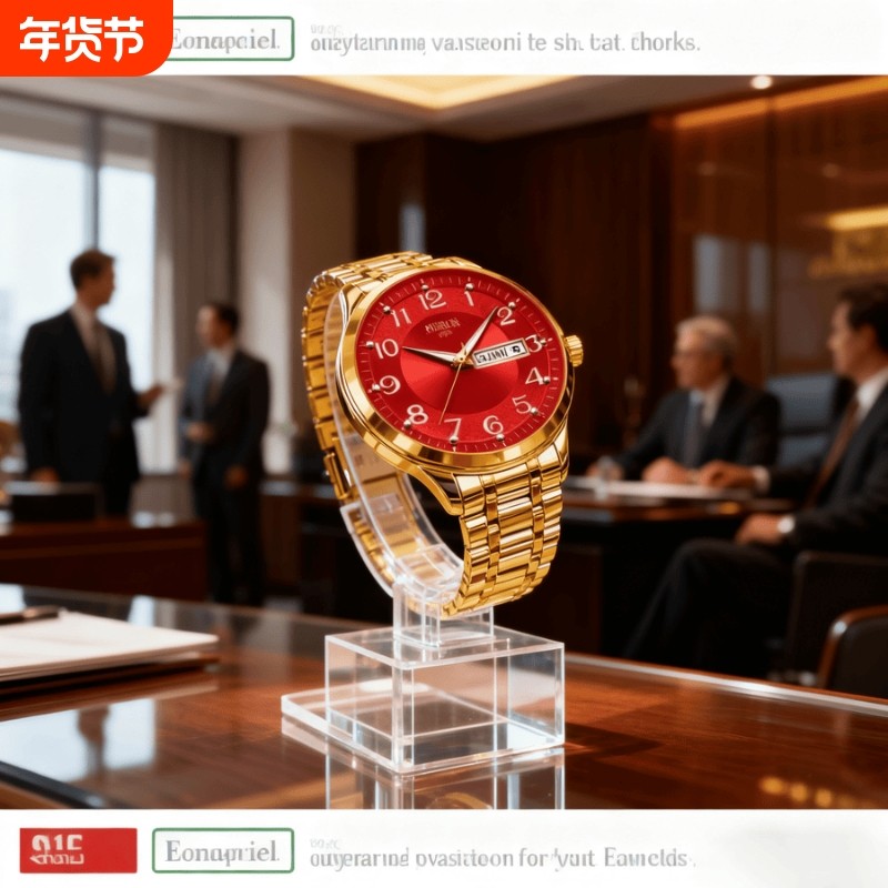 手表男款全自动男表数字双日历防水腕表男机械风全自动防水高级感