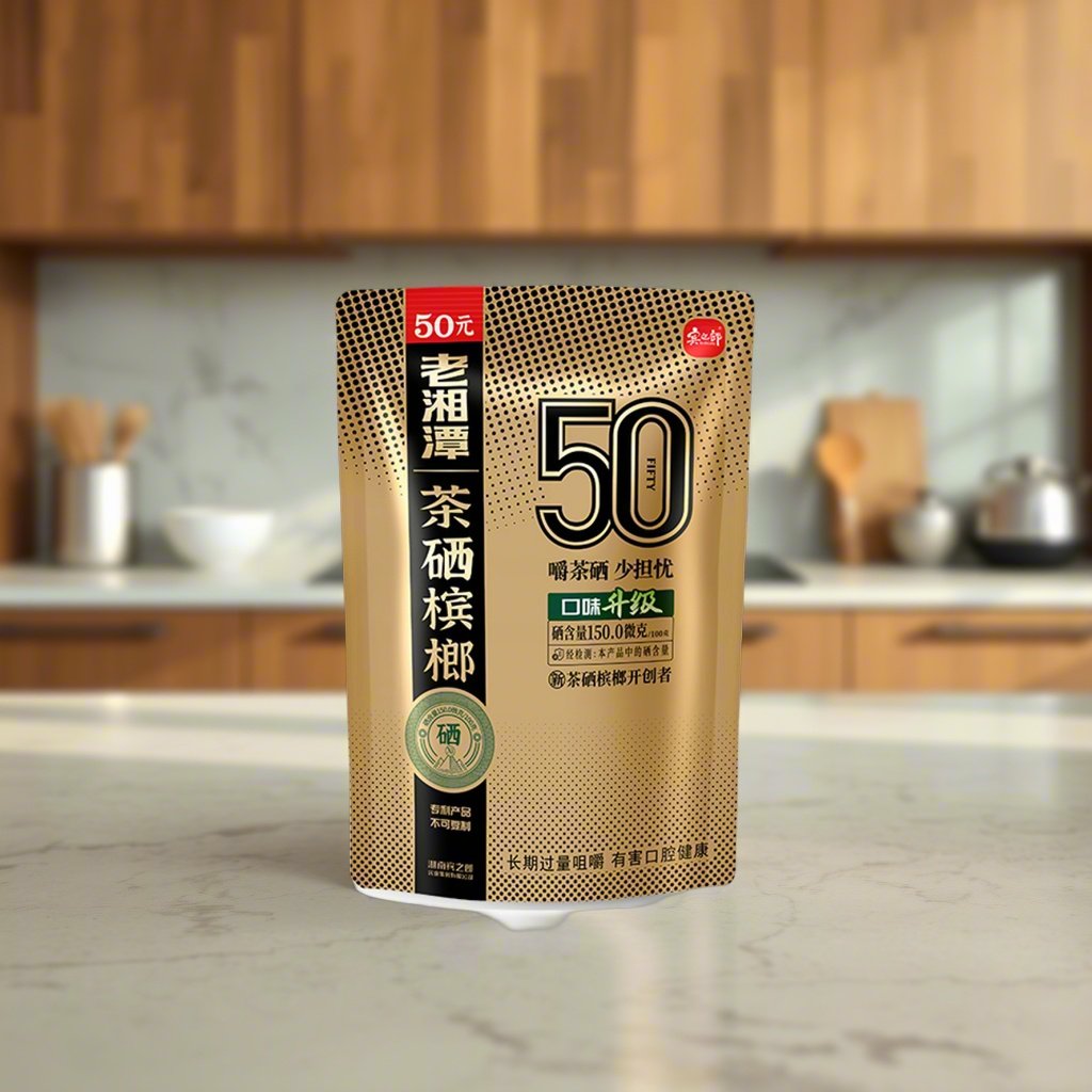 宾之郎茶硒槟榔50青果无奖金茶硒老湘潭特产新鲜槟榔原包袋装