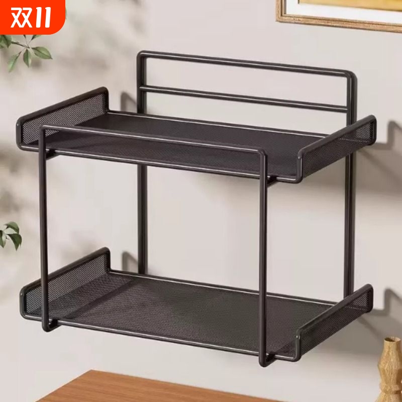 免打孔路由器放置架客厅挂墙wifi收纳置物盒子电视机顶盒壁挂托架