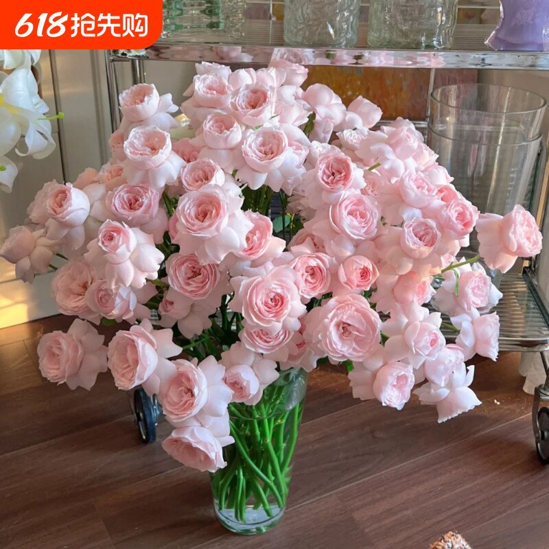 仙子之吻多头玫瑰鲜切花水培插花礼物云南基地直发顺丰泡泡鲜花