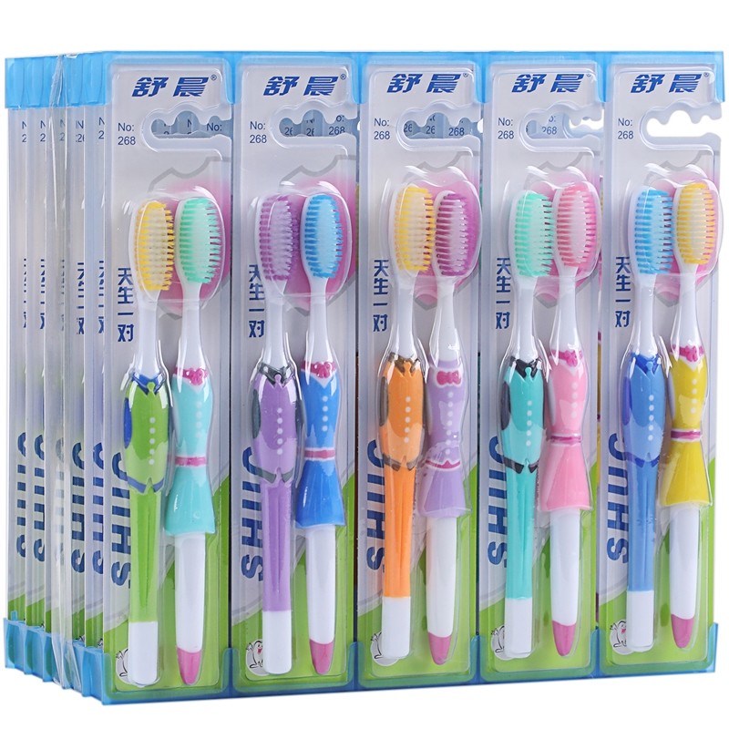 成人牙刷10-30支细丝软毛家用情侣天生一对清洁大头