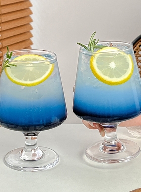 饮料矮脚玻璃杯红酒杯调酒杯鸡尾酒杯饮品杯水杯杯子高级感家用