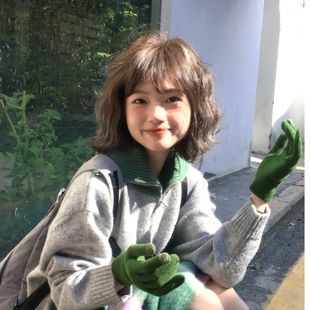 假发女短发短卷发网红lolita蛋卷羊毛卷夏季 jk逼真全头套蓬松 时尚