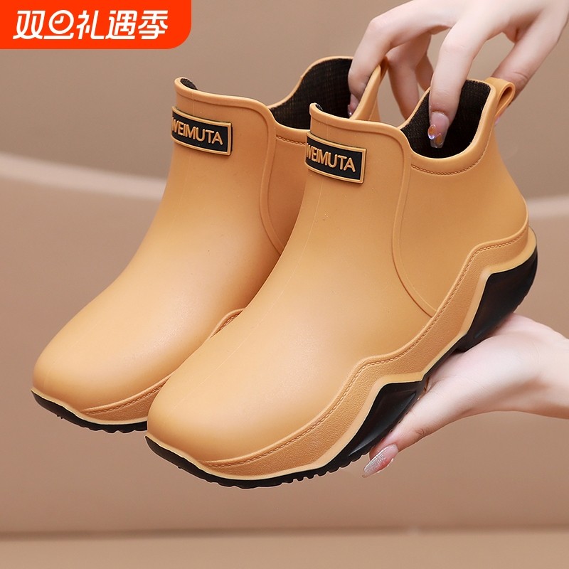 雨鞋女防滑短筒雨靴防水鞋保暖厨房胶鞋套鞋钓鱼鞋鞋子轻便耐磨