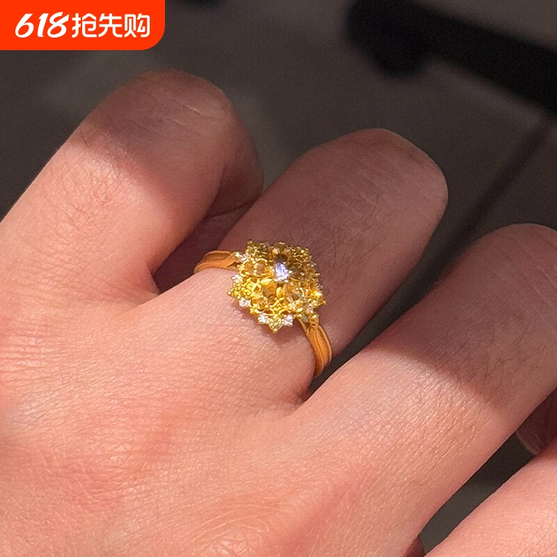 实心繁华繁花似锦戒指轻奢高级感复古宫廷风新款精致