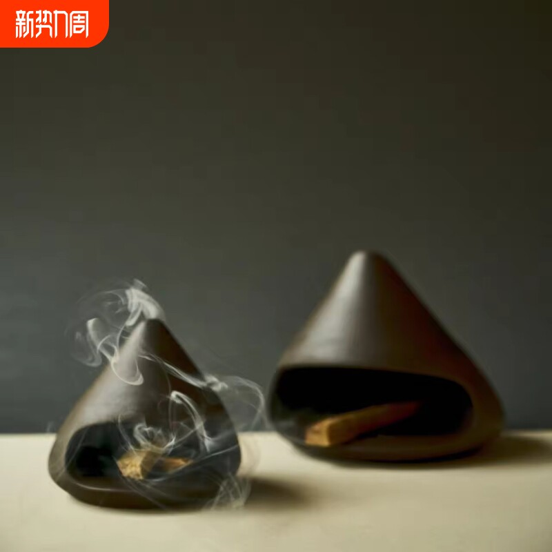 秘鲁圣木palnohol鼠尾草燃烧托盘支架陶瓷线香插香薰炉
