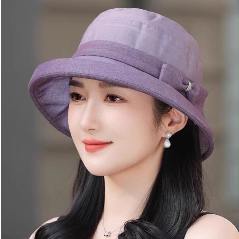 轻薄透气遮阳防晒帽夏季2025新款洋气渔夫帽凉帽遮脸出游太阳帽女