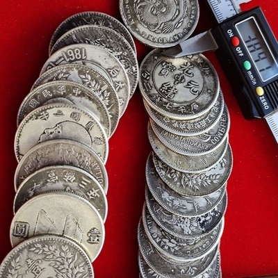 30枚套装袁大头仿银元民国银币大清龙洋仿古铁芯工艺品纪念随机