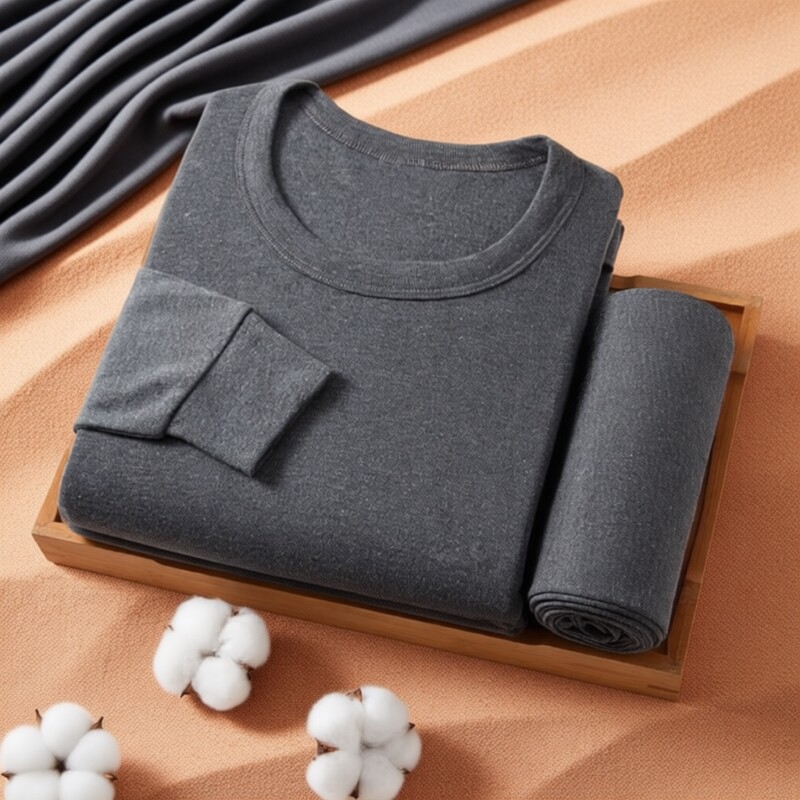 纯棉保暖内衣套装秋冬男士打底全棉衬裤秋衣秋裤两件套青少年上衣