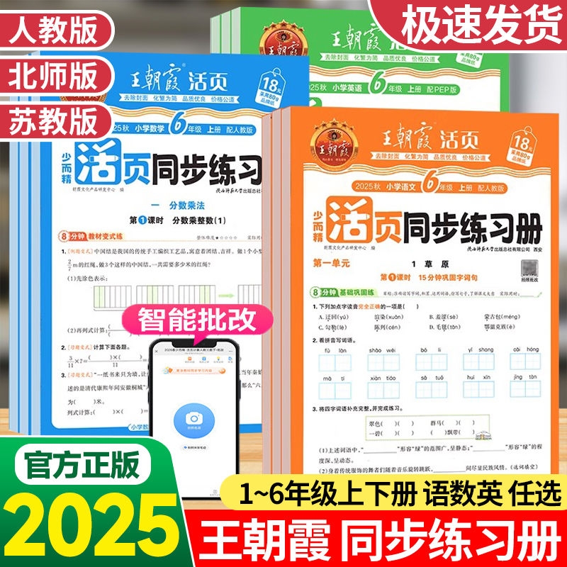 王朝霞活页同步练习册