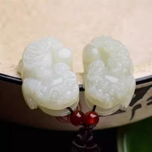貔貅吊坠男士玉石坠女招财转运项链情侣礼物招财纳福背财小貔貅款