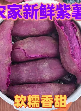广西沙地紫薯新鲜紫罗兰板栗紫心番薯地瓜香薯农家自种