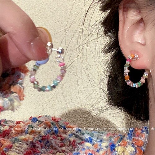 碎银彩色耳钉|超2000次加购