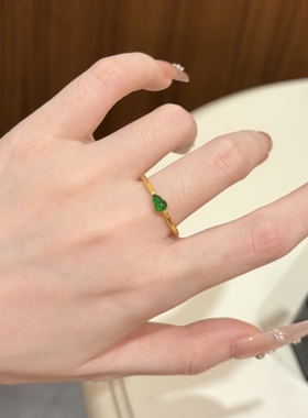 新中式金色葫芦戒指女时尚轻奢高级感小众精致福禄指环开口可调节