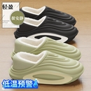 室内家居防滑防臭毛绒保暖包跟棉鞋 防水男士 秋冬季 男款 外穿 棉拖鞋