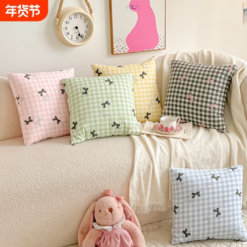 全棉抱枕被子两用可折叠纯棉空调被午睡靠垫被汽车载二合一车用