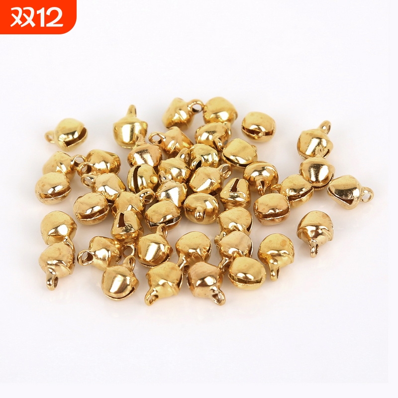 铁铃铛手工编织手链脚链一字小铃铛挂件吊坠diy饰品配件 100个/包