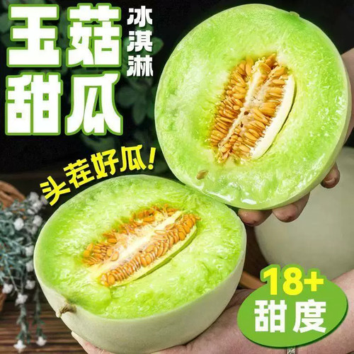 正宗冰淇淋玉菇甜瓜新鲜水果产地现摘香甜蜜瓜整箱包邮