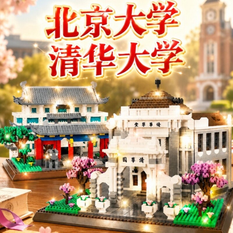 【清仓】名校大学积木模型拼装图片