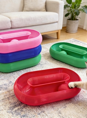 椭圆滑道猫咪玩具彩色轨道滚珠消耗精力防拆家宠物益智解闷神器