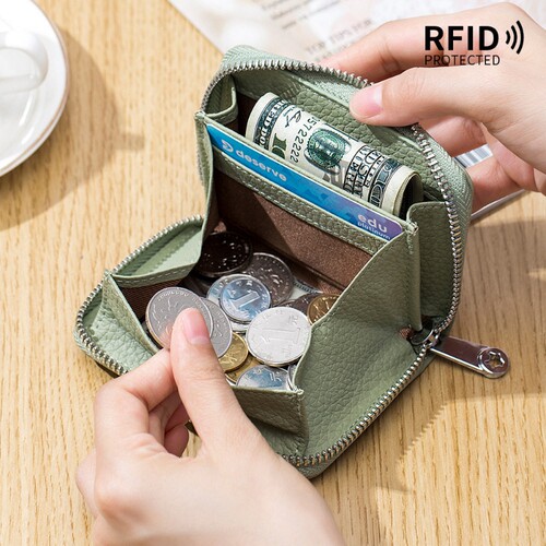 日式RFID防盗刷风琴卡包大容量卡套硬币收纳零钱袋小钱包短款证件