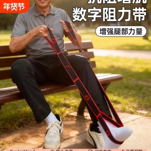 德国-SLD/抗阻力数字弹力带分段式拉力带锻炼臀腿大肌健身拉力绳