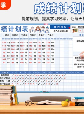 磁吸学生成绩计划表学习自律打卡