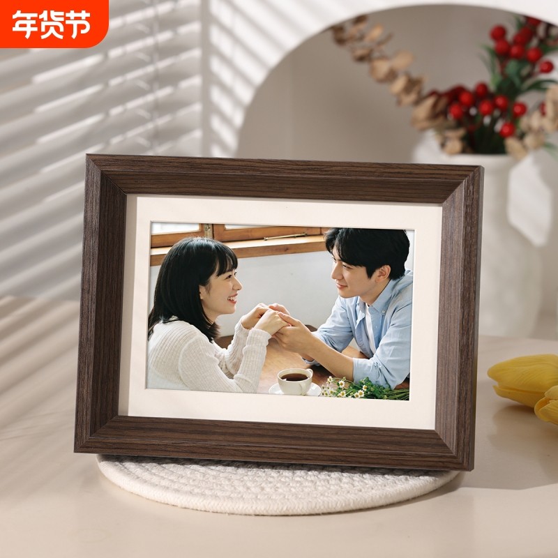实木相框摆台空框大尺寸挂墙高级感6寸六8寸a5相册照片像框16寸