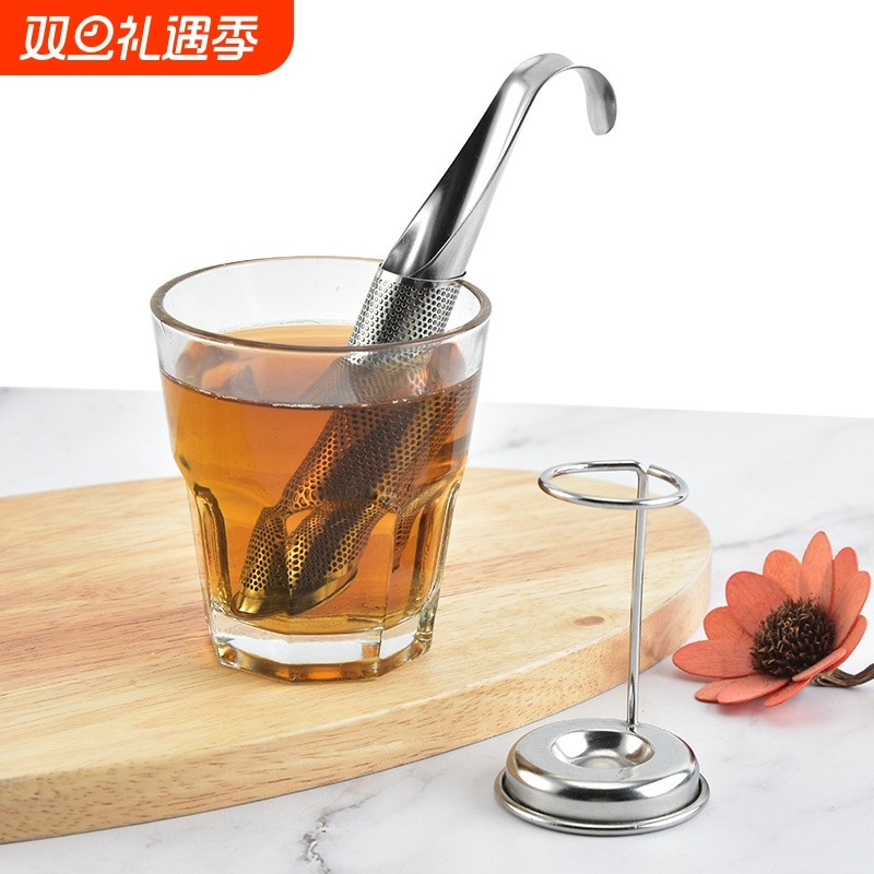 430不锈钢厂家直销烟斗式挂式茶叶滤茶器茶漏茶管茶球茶滤泡茶器