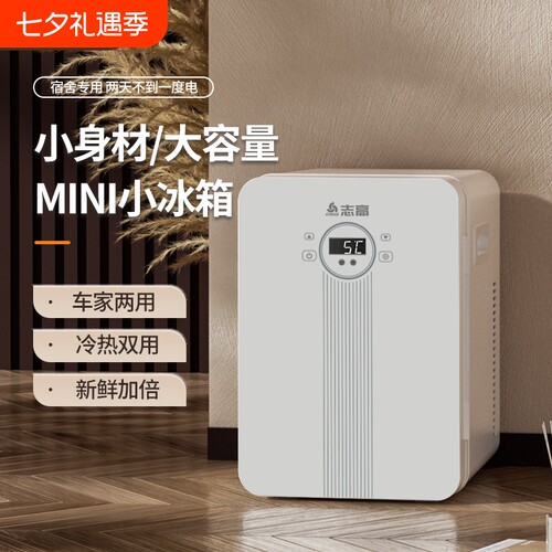 志高车载迷你小冰箱小型家用租房用制冷藏宿舍化妆品单人桌面