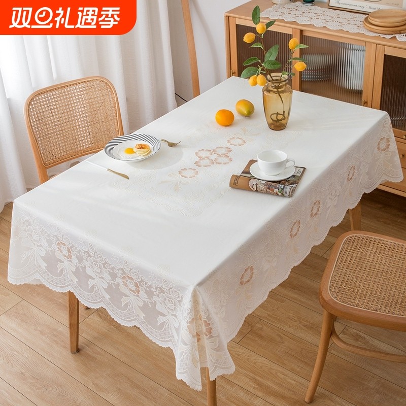 桌布防水防油免洗防烫台布PVC餐桌布欧式家用长方形客厅茶几桌布