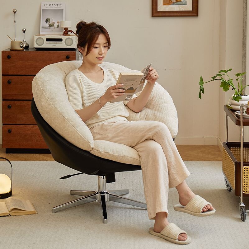 北欧沙发椅单人旋转简约沙发家用客厅阳台卧室轻奢懒人休闲阅读椅