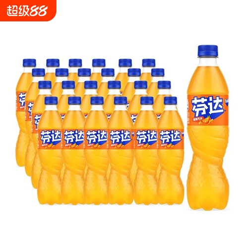 可口可乐芬达500ml*24瓶装经典含糖碳酸饮料汽水特惠现货包邮橙味