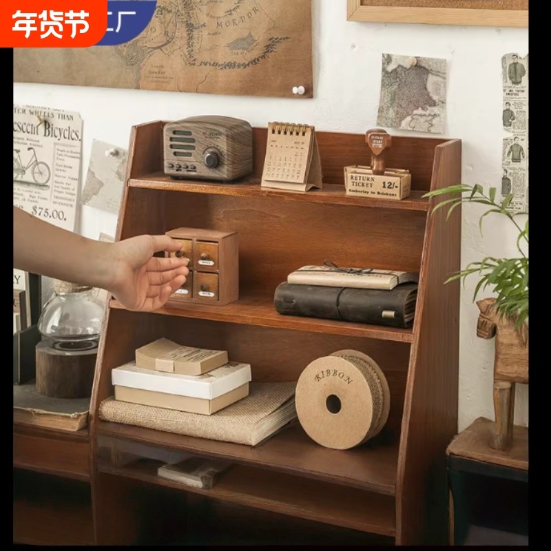 复古桌面收纳盒办公室文件手账杯子zakka口红化妆品梳妆台置物架,收纳整理,其他收纳盒,淘宝优惠券,粉丝福利购,淘宝优惠卷