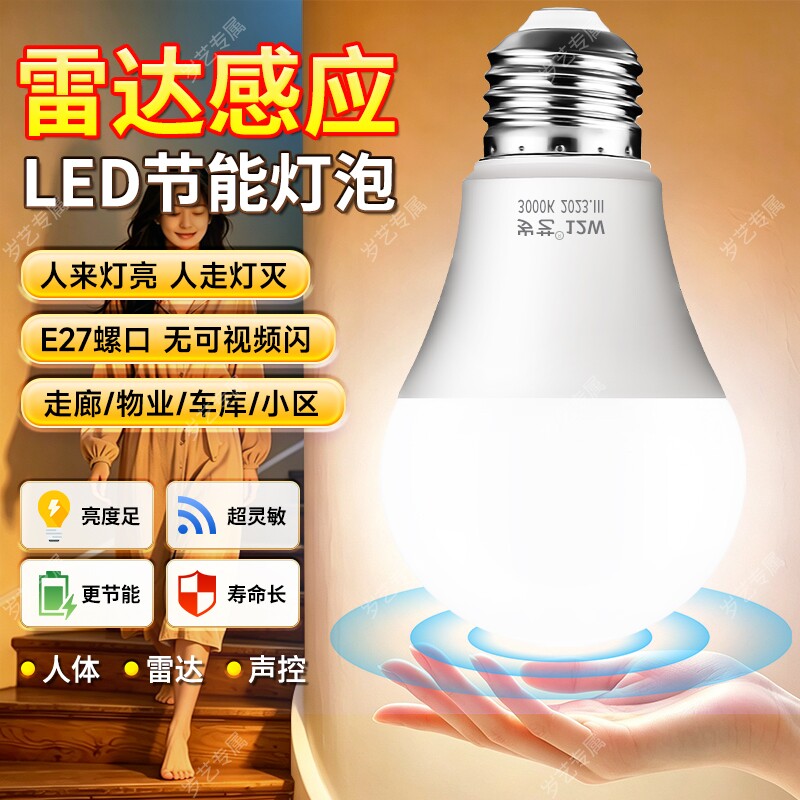 【超8000次加购】雷达灯泡感应灯图片