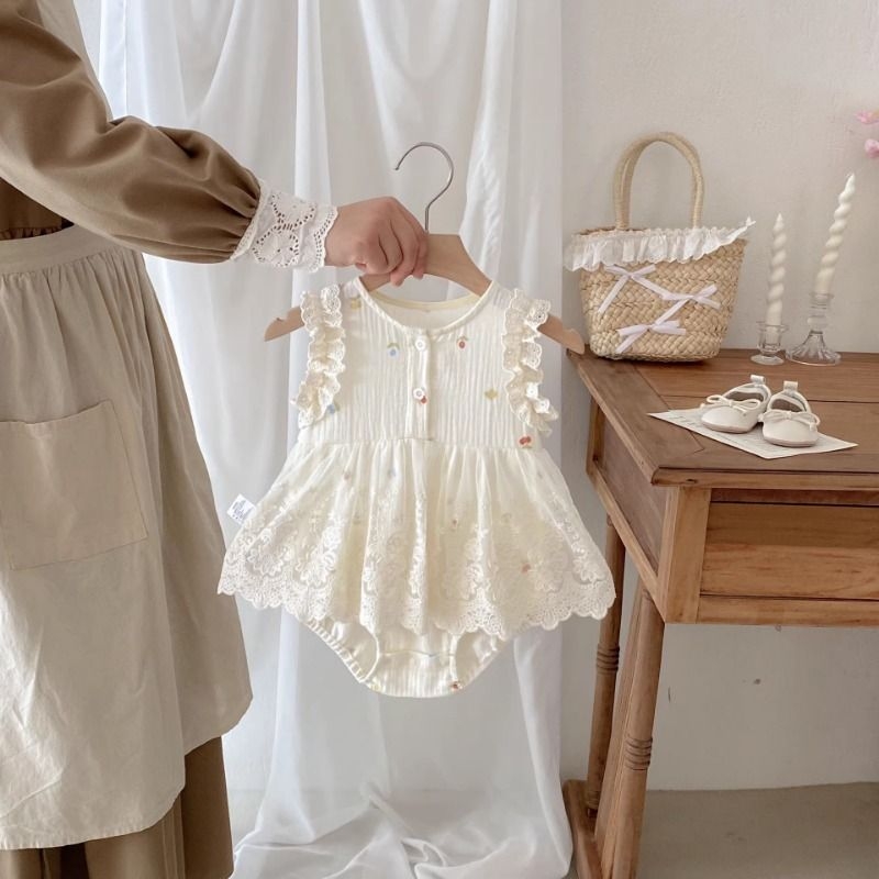 婴儿衣服薄款夏季新生儿连体衣女宝宝纯棉包屁衣满月周岁裙子a类