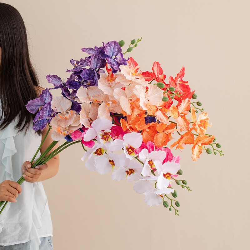 蝴蝶兰假花仿真花摆设仿生花摆件客厅高级感逼真插花装饰道具花卉