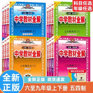 【鲁教版】 中学教材全解六七八九年级上下册全一册 语文数学英语物理化学生物 五四制 山东专版 6789年级同步辅导书薛金星