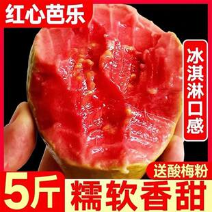 【顺丰包邮】芭乐红心番石榴新鲜水果5斤当季奶油胭脂红芭乐树熟