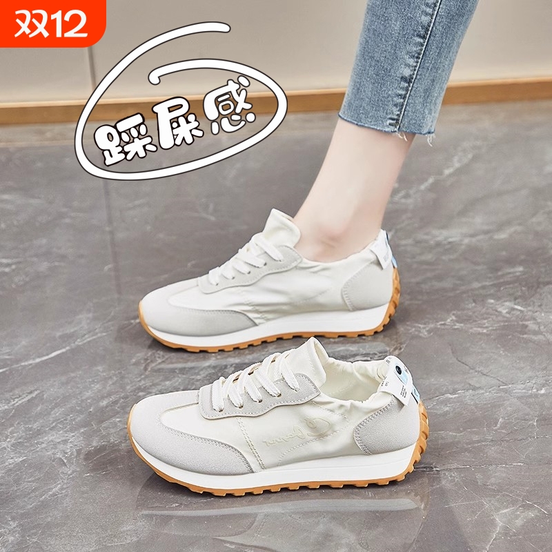 踩屎感运动鞋女2025夏季新款透气德训鞋透气百搭阿甘孕妇休闲板鞋