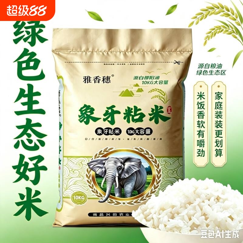 象牙粘大米10斤香米长粒大米农家丝苗米煮饭香甜软糯大米细长米