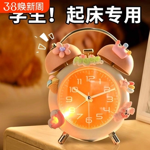 强力叫醒闹钟学生专用起床神器2026新款儿童高中生宿舍钟表高颜值