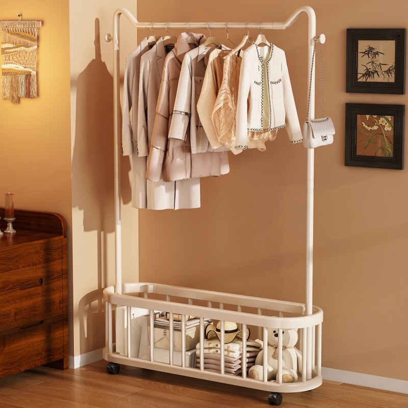 挂衣架落地卧室衣帽架简易小型家用床边置物架晾衣架挂衣服架子