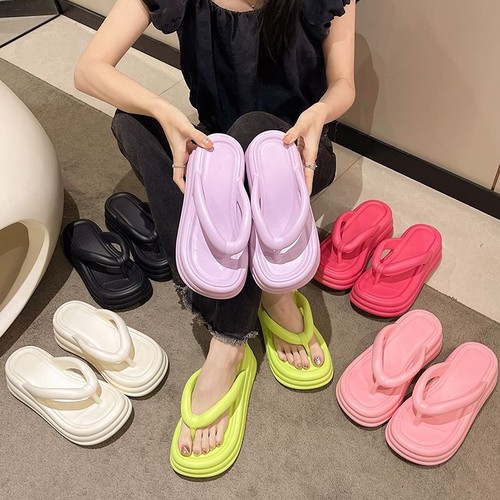 增高厚底人字拖女外穿夏季时尚防滑夹脚拖鞋2025新款沙滩鞋高跟