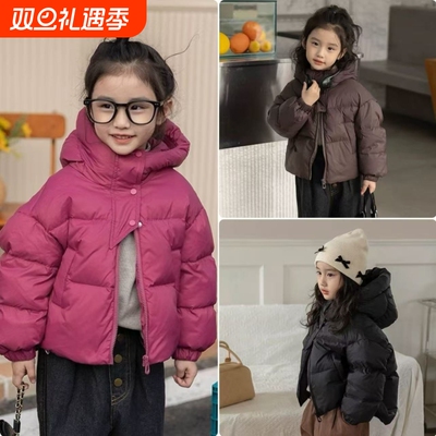 2025新款儿童棉服女款加厚中大童保暖外套男童女童冬季短款冬装