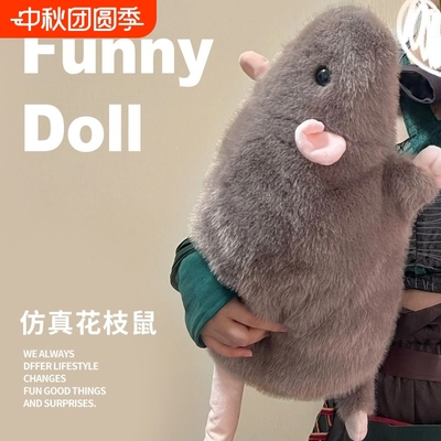 仿真花枝鼠玩偶抱枕搞怪大老鼠毛绒公仔豚鼠娃娃女生男友生日礼物