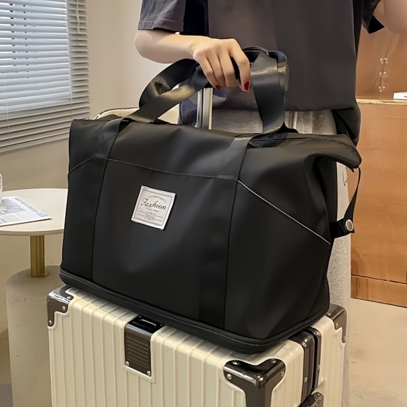 可折叠旅行包女短途手提超大容量健身包轻便出差行李袋子旅游拉杆