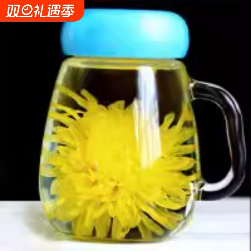 金丝皇菊花茶一朵一杯正宗菊花茶罐装金银花枸杞花草茶叶袋装散装